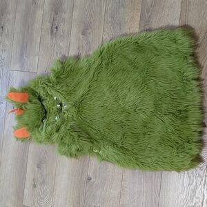 GYMBOREE Cute Fluffy Green Monster Costume Dress Up Halloween size  6-7 years